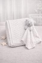 Cobertor bebê bolinha com naninha