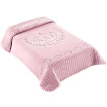 Cobertor Bebe Colibri Exclusive Alto Relevo Coroa Rosa