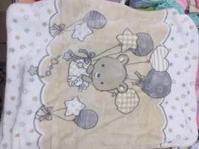 Cobertor Bebe Colibri Le Petit Estampado Antialérgico Enxoval Bege Ursinho no Balão