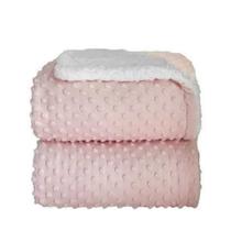 Cobertor Bebê Com Sherpa Dots Rosa Bebê Cobertor Bebê Com Sherpa Dots Rosa Bebê