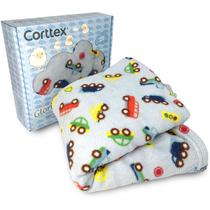 Cobertor Bebê Corttex Glorious Antialérgico Caixa Presente - Manta Berço Microfibra Infantil 90x110