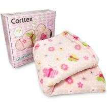 Cobertor Bebê Corttex Glorious Antialérgico Caixa Presente - Manta Berço Microfibra Infantil 90x110