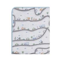 Cobertor Bebê Flanelado Carrinhos na Pista 1,10x90cm Papi