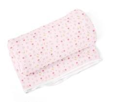 Cobertor Bebê Flanelado Floral Rosa 1,10m X 90cm Papi