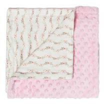 Cobertor Bebê Fleece 3D Fun Caminho das Flores Rosa - Hug