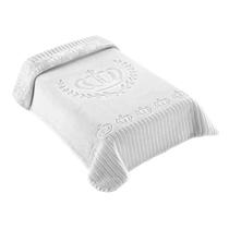 Cobertor Bebê Infantil Em Alto Relevo Linha Exclusive Hipoalérgico 80x1,10m - Colibri Jolitex Cor:Coroa Branca