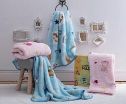 Cobertor Bebê Infantil Jolitex Pelo Alto Ovelhinhas Rosa