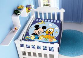 Cobertor Bebê Jolitex Mickey E Pluto Azul