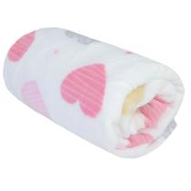 Cobertor Bebê Laço Bebê Luxo 90x110 cm Hearts Branco - 71544