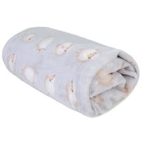 Cobertor Bebê Laço Luxo 90x110 cm Ovelha Cinza - 71547