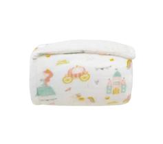Cobertor Bebê Laço Sherpam Print Princess Branco - 789123