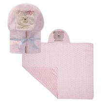 Cobertor Bebê Manta De Microfibra Com Capuz Super Macio 1,10cm x 90cm Papi