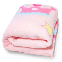 Cobertor Bebe Manta Estampada Princesa Menina 90 110 cm Rosa Antialérgico Infantil