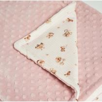 Cobertor Bebê Menina Fleece 3D Fun New Baby Rosa - Hug Cobertor Bebê Menina Fleece 3D Fun New Baby Rosa - Hug
