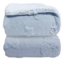 Cobertor Bebe Plush com Sherpa Relevo Urso