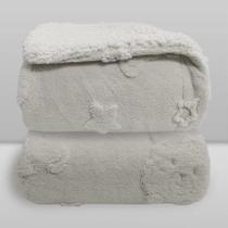Cobertor Bebe Plush com Sherpa Relevo Urso Cobertor Bebe Plush com Sherpa Relevo Urso