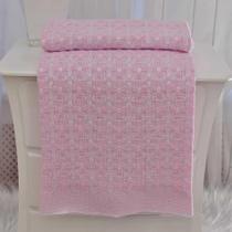 Cobertor Bebê Térmico Rosa Texnew 100% Algodão BB1403