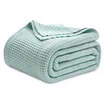 Cobertor Bedsure 100% algodão Waffle Weave King Size Mint