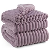 Cobertor Bedsure de Lã Roxa Clara para Sofá - 274x229cm