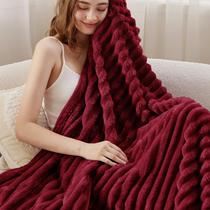 Cobertor Bedsure Deep Red Fleece para sofá 150x200cm