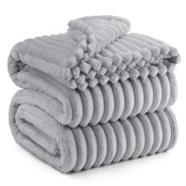Cobertor Bedsure Fleece GentleSoft Cozy - Tamanho Queen - Cinza Claro