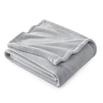 Cobertor Bedsure Fleece Throw cinza claro 130x150cm