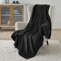 Cobertor Bedsure Fleece Twin Size 300GSM - Leve e Preto