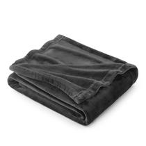Cobertor Bedsure Fleece Twin Size Cinza Escuro - 300 g/m² - Leve
