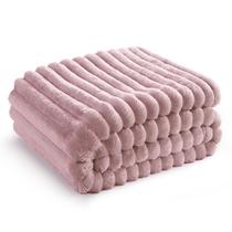 Cobertor Bedsure Rosa de Lã - 150x200cm - Para Sofá