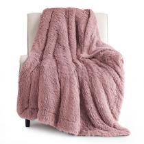 Cobertor Bedsure Sherpa Fuzzy - Twin Rosa Poeira