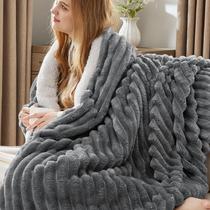Cobertor Bedsure Sherpa Queen Size 230x230cm Cinza escuro