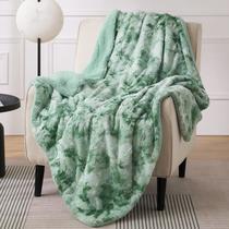 Cobertor Bedsure Sherpa Twin Size Fuzzy Faux Fur Sage Green