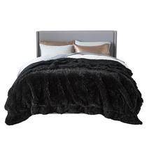 Cobertor Bedsure Soft Black Queen Size 230x230cm - Macio e Confortável