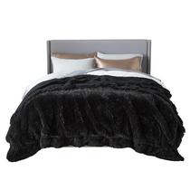 Cobertor Bedsure Soft Black Queen Size para cama 230x230cm Cobertor Bedsure Soft Black Queen Size para cama 230x230cm