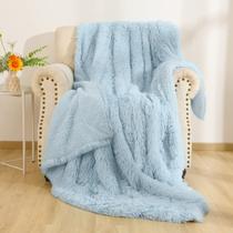 Cobertor BENRON 127x152 cm Azul claro Soft Sherpa Throw
