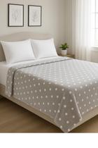 Cobertor Blanket Estampado Toque De Seda - Casal - Prata Poá Cobertor Blanket Estampado Toque De Seda - Casal - Prata Poá