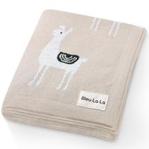 Cobertor Bleu La La Llama de algodão 89x79cm para recém-nascidos Cobertor Bleu La La Llama de algodão 89x79cm para recém-nascidos