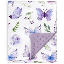 Cobertor BORITAR Baby Soft Plush 75x100cm Purple Butterfly Cobertor BORITAR Baby Soft Plush 75x100cm Purple Butterfly
