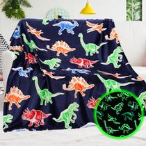 Cobertor BORORO Dinosaur Glow in The Dark para crianças 127x152cm