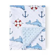 Cobertor Brenaly Baby Soft Minky 75x100 cm Rosa Dolphin