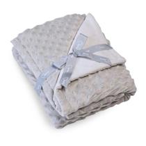 Cobertor Bubble Soft Bebê Cinza Com Forro De Microfibra Papi