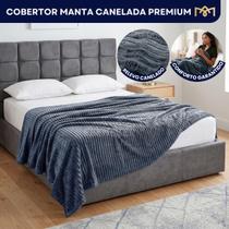 Cobertor Canelado Casal 1,80x2,20m Quente Super Macio Acabamento Sofisticado Leve Premium Cobertor Canelado Casal 1,80x2,20m Quente Super Macio Acabamento Sofisticado Leve Premium