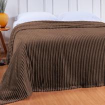 Cobertor Canelado Plus Queen 1 Peça 100% Poliéster - Marrom Cobertor Canelado Plus Queen 1 Peça 100% Poliéster - Marrom