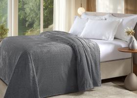 Cobertor Casal 180x220 Jolitex Chevron Cor:Zinco Cobertor Casal 180x220 Jolitex Chevron Cor:Zinco