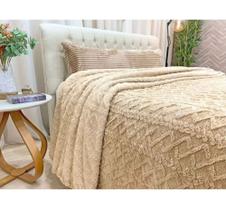 Cobertor Casal Aconchego 3 pçs Queen 2,40 x 2,60 Acompanha porta travesseiros Decoração de quarto