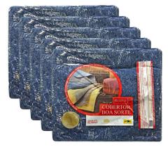 Cobertor Casal Boa Sorte Kit 5 Peças Azul