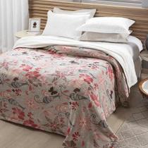 Cobertor Casal C/Sherpa Estampa Gardenia 1,80x2,20m Jolitex