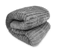 Cobertor Casal Canelado Cinza Luster 1.80 x 2.20m Corttex Toque Macio