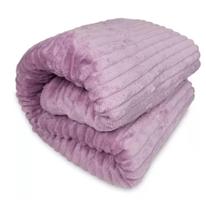 Cobertor Casal Canelado Rosa Luster 1.80 x 2.20m Corttex Toque Macio