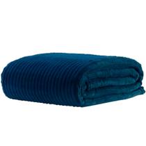 Cobertor Casal Corttex Home Design Luster 100% Poliéster - Azul Marinho